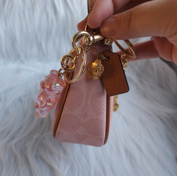 NWT Coach Nolita 19 In Signature Canvas Gold/Powder Pink CDW31 - Picture 3 of 9